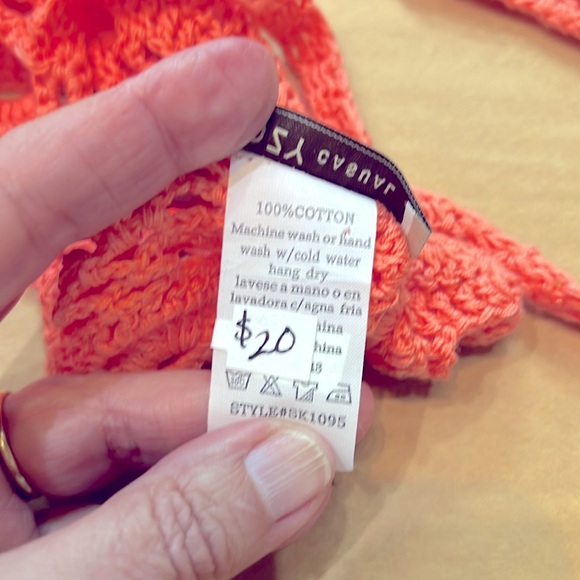 Crochet peach halter top Sz M & L - Picture 11 of 11